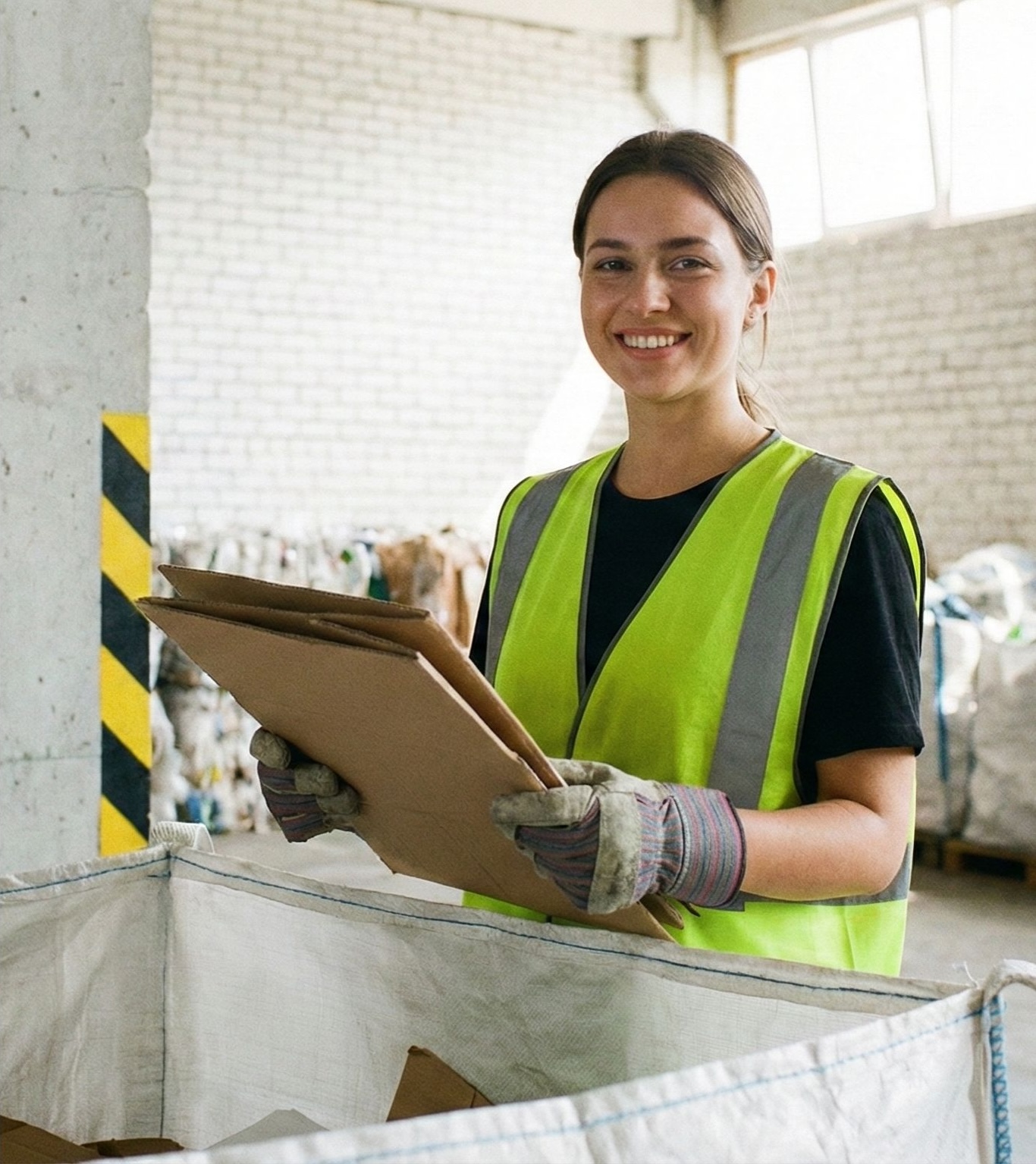 Valet trash service worker